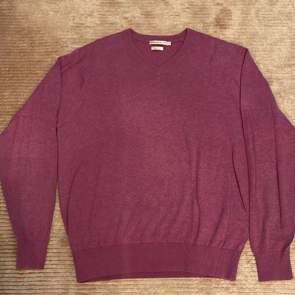Cashmere silk cotton sweater in a soft beautiful purple color by Peter Millar